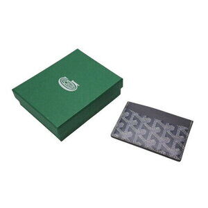 GOYARD Saint Sulpice Card Wallet gray leather